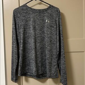 Under Armour Men's Heathered Black Long Sleeve Tee